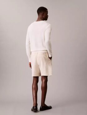 Pantalones cortos de lino y algodón sin cremallera