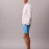 Pantalones cortos de lino y algodón sin cremallera Pantalones cortos de lino y algodón sin cremallera