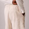 Pantalones cortos de lino y algodón sin cremallera Pantalones cortos de lino y algodón sin cremallera
