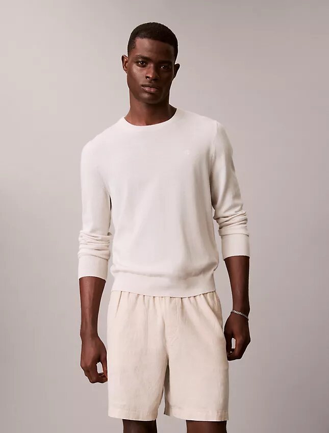 Pantalones cortos de lino y algodón sin cremallera Pantalones cortos de lino y algodón sin cremallera