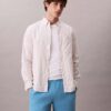 Pantalones cortos de lino y algodón sin cremallera Pantalones cortos de lino y algodón sin cremallera