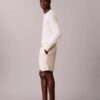 Pantalones cortos de lino y algodón sin cremallera Pantalones cortos de lino y algodón sin cremallera