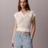 Pantalones cortos de popelín de algodón a rayas