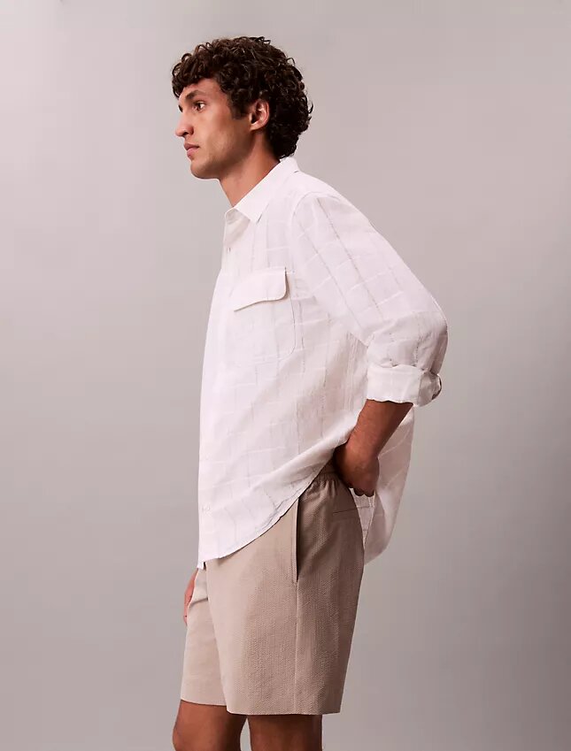 Pantalones cortos de seersucker Pantalones cortos de seersucker