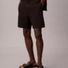 Pantalones cortos de seersucker sin tirantes Pantalones cortos de seersucker sin tirantes