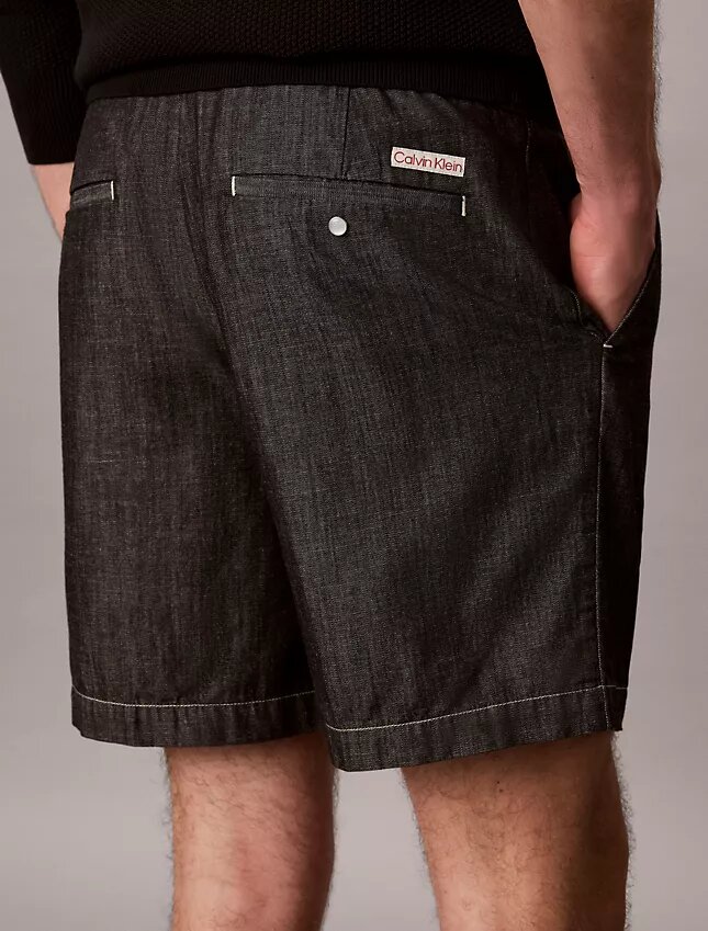 Pantalones cortos rectos de cambray de 7 pulgadas Pantalones cortos rectos de cambray de 7 pulgadas