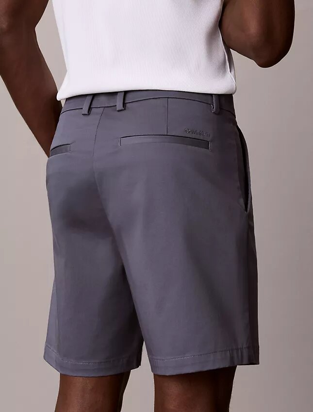 Pantalones cortos rectos de Cotton Stretch Pantalones cortos rectos de Cotton Stretch
