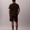 Pantalones cortos rectos de seersucker con cintura elástica de 18 cm Pantalones cortos rectos de seersucker con cintura elástica de 18 cm