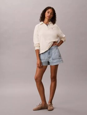 Pantalones cortos utilitarios de Denim
