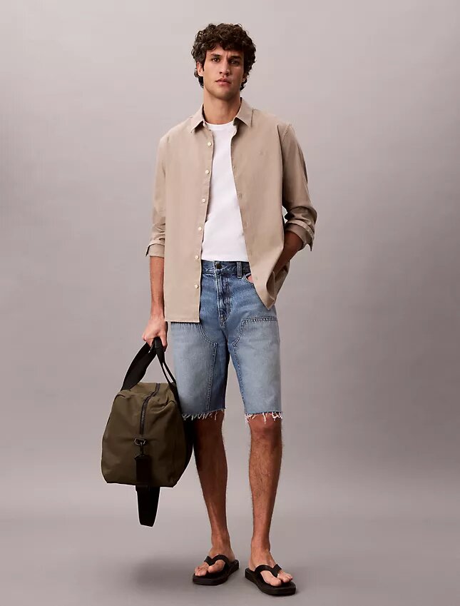 Pantalones cortos utilitarios de Denim estilo 90 Pantalones cortos utilitarios de Denim estilo 90