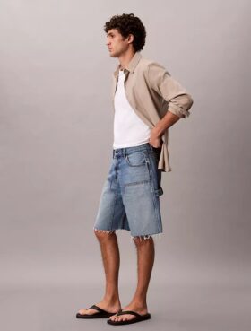 Pantalones cortos utilitarios de Denim estilo 90 Pantalones cortos utilitarios de Denim estilo 90