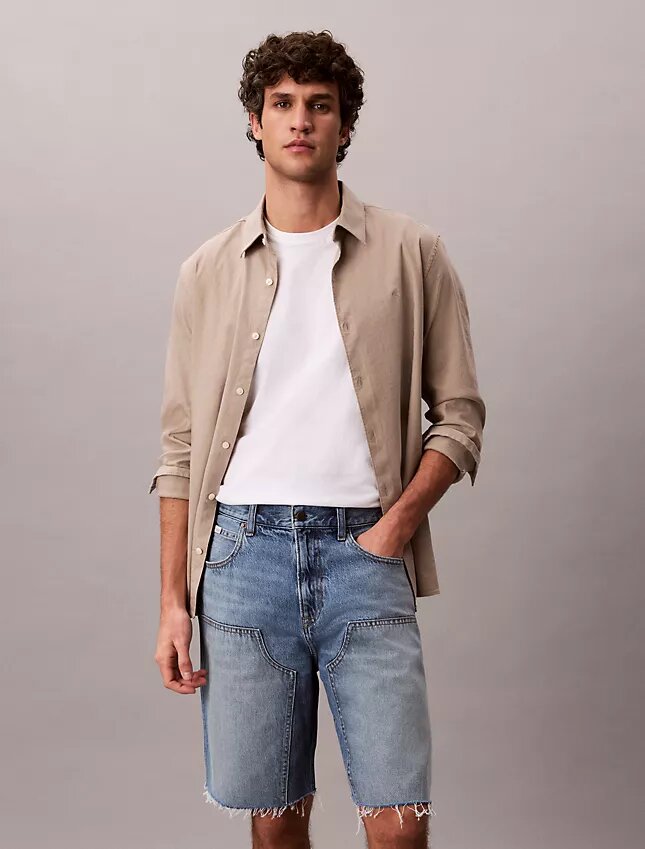 Pantalones cortos utilitarios de Denim estilo 90 Pantalones cortos utilitarios de Denim estilo 90