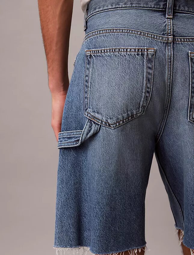 Pantalones cortos utilitarios de Denim estilo 90 Pantalones cortos utilitarios de Denim estilo 90