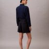 Pantalones cortos utilitarios de mezcla de lana con diseño en espiga Pantalones cortos utilitarios de mezcla de lana con diseño en espiga