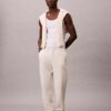Pantalones de chándal con parche de monograma de felpa Pantalones de chándal con parche de monograma de felpa