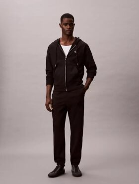 Pantalones de chándal con parche de monograma de felpa