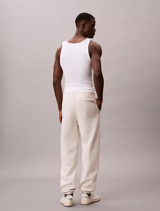 Pantalones de chándal con parche de monograma de felpa Pantalones de chándal con parche de monograma de felpa