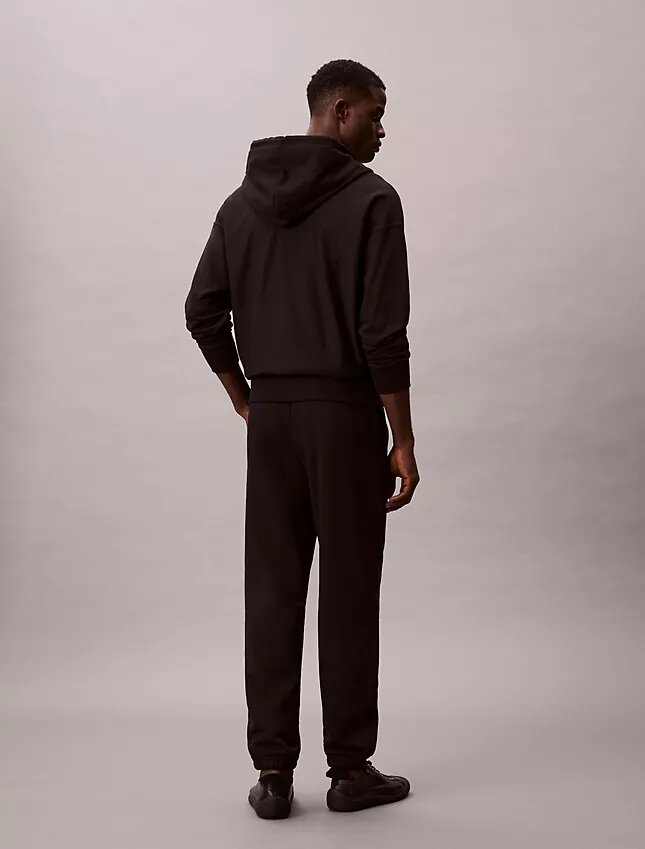 Pantalones de chándal con parche de monograma de felpa Pantalones de chándal con parche de monograma de felpa