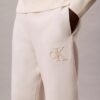 Pantalones de chándal con parche de monograma de felpa Pantalones de chándal con parche de monograma de felpa