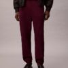Pantalones de chándal con parche de monograma de felpa Pantalones de chándal con parche de monograma de felpa