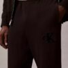 Pantalones de chándal con parche de monograma de felpa Pantalones de chándal con parche de monograma de felpa