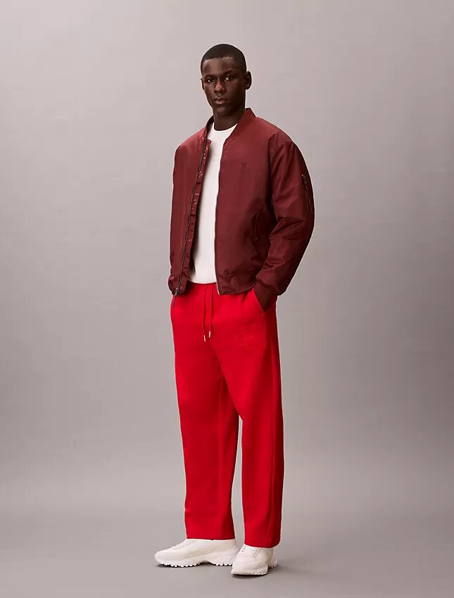 Pantalones de chándal de felpa con monólogo Pantalones de chándal de felpa con monólogo