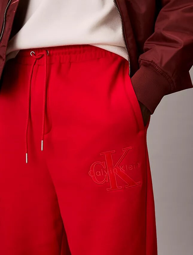 Pantalones de chándal de felpa con monólogo Pantalones de chándal de felpa con monólogo