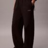 Pantalones de chándal de felpa de pierna ancha con Monólogo