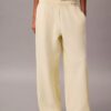 Pantalones de chándal de felpa de pierna ancha con Monólogo