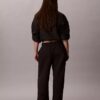Pantalones de chándal de felpa de pierna ancha con Monólogo