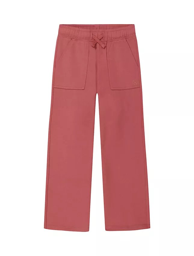 Pantalones de chándal de rizo de pierna ancha para niñas Pantalones de chándal de rizo de pierna ancha para niñas
