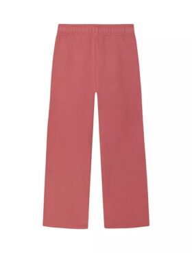 Pantalones de chándal de rizo de pierna ancha para niñas Pantalones de chándal de rizo de pierna ancha para niñas
