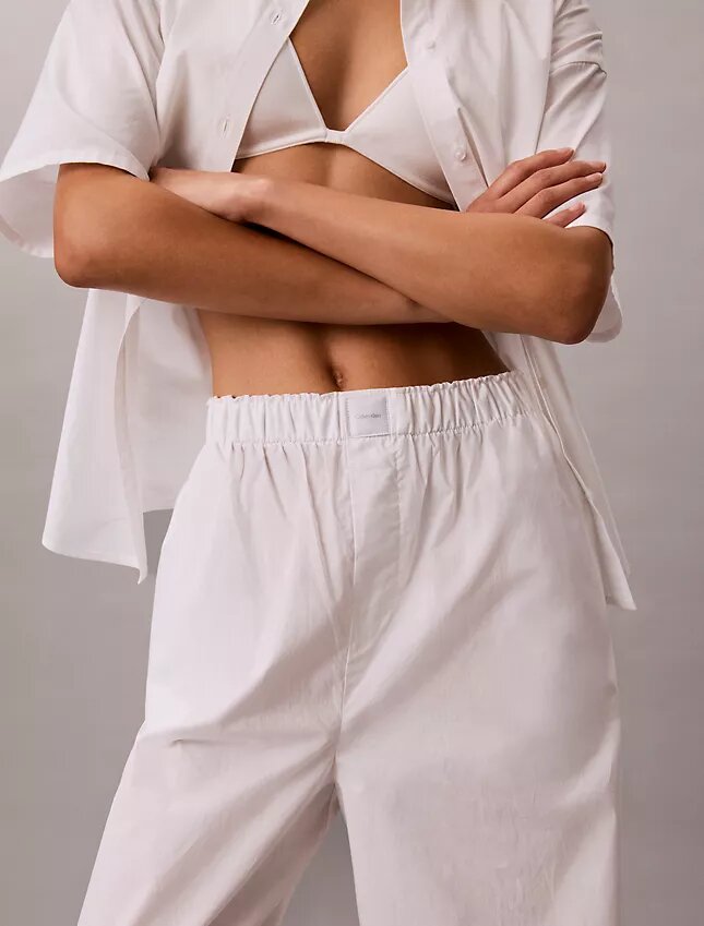 Pantalones de dormir de popelín de algodón Pantalones de dormir de popelín de algodón