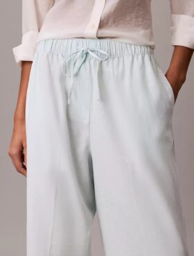 Pantalones de lino y algodón sin cremallera