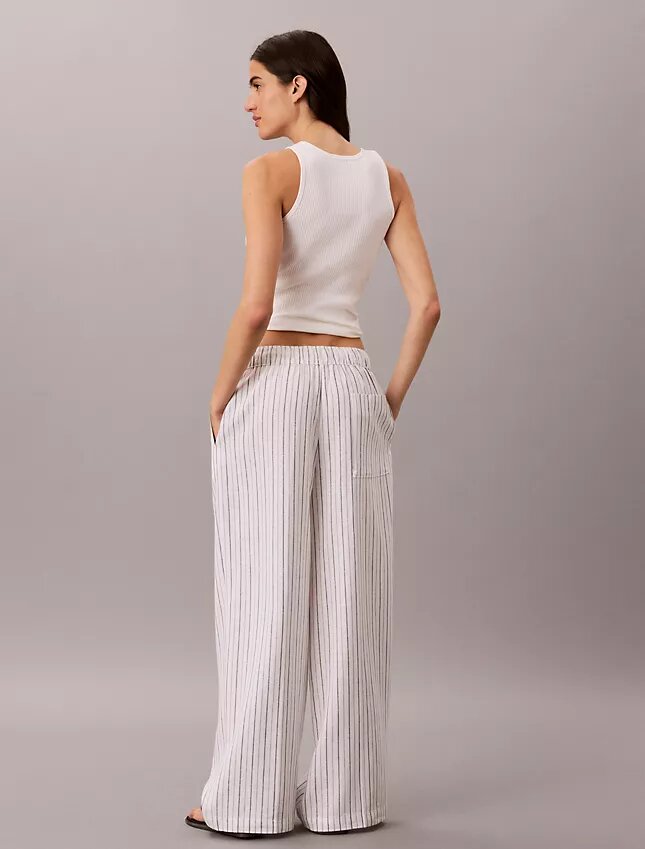 Pantalones de lino y algodón sin cremallera Pantalones de lino y algodón sin cremallera