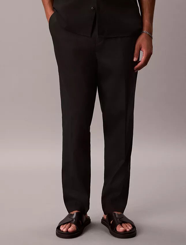 Pantalones de mezcla de lino Pantalones de mezcla de lino