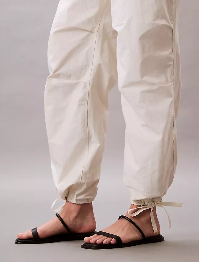 Pantalones de paracaídas de nailon arrugado Pantalones de paracaídas de nailon arrugado