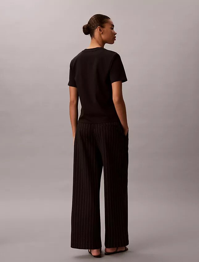 Pantalones de pierna ancha a rayas de ponte Pantalones de pierna ancha a rayas de ponte