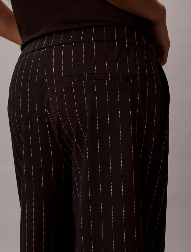 Pantalones de pierna ancha a rayas de ponte Pantalones de pierna ancha a rayas de ponte