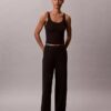 Pantalones de pierna ancha con tejido Modal elástico y punto de caída Pantalones de pierna ancha con tejido Modal elástico y punto de caída