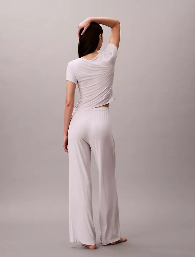Pantalones de pierna ancha con tejido Modal elástico y punto de caída Pantalones de pierna ancha con tejido Modal elástico y punto de caída