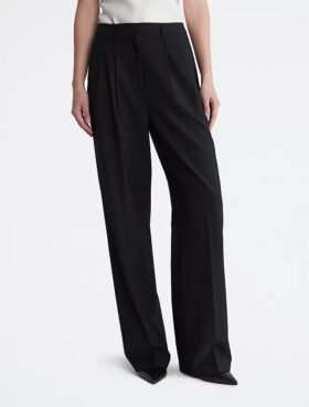 Pantalones de pierna ancha entallados