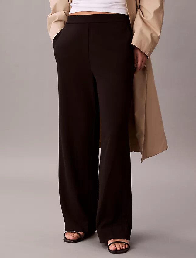 Pantalones de viaje de crepé elástico Pantalones de viaje de crepé elástico