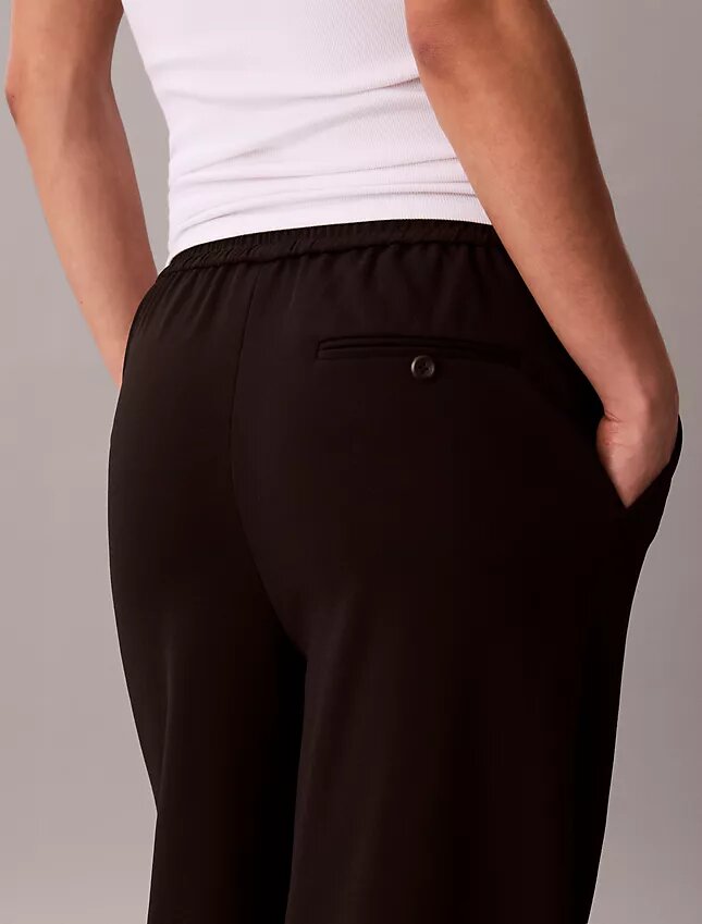 Pantalones de viaje de crepé elástico Pantalones de viaje de crepé elástico