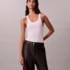 Pantalones holgados de imitación de cuero