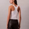 Pantalones holgados de imitación de cuero