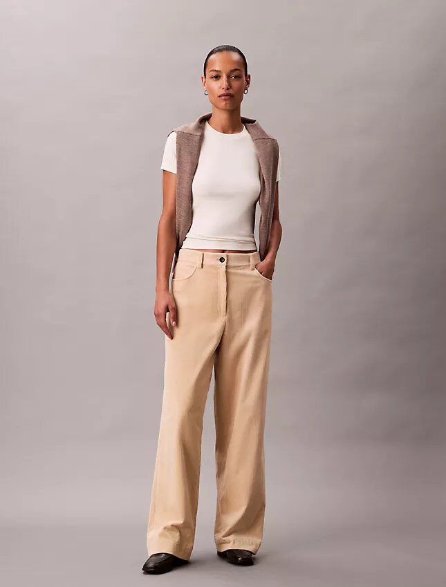 Pantalones holgados de pana Pantalones holgados de pana