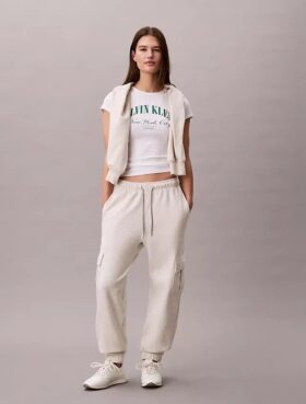 Pantalones joggers cargo de felpa con Monogram