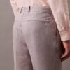 Pantalones plisados de mezcla de lino Pantalones plisados de mezcla de lino