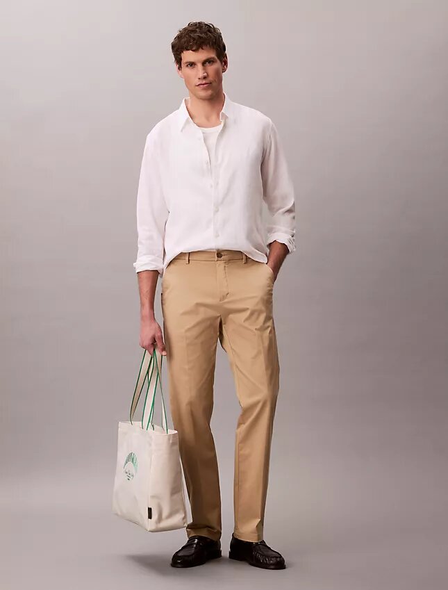 Pantalones rectos de Cotton Stretch Pantalones rectos de Cotton Stretch